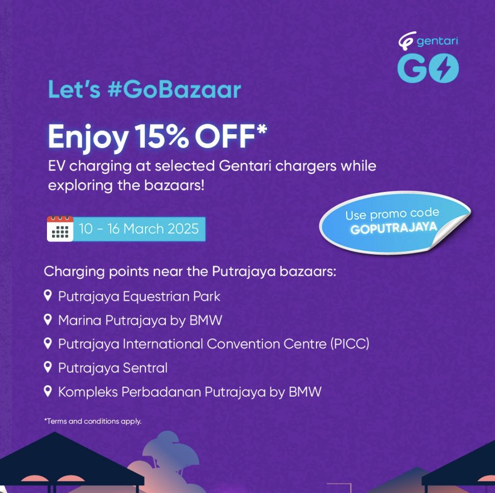 Gentari Go offers 15% for these EV chargers in Putrajaya