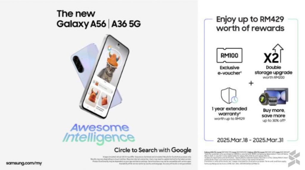 Samsung Galaxy A56, A36, A26, launched in Malaysia