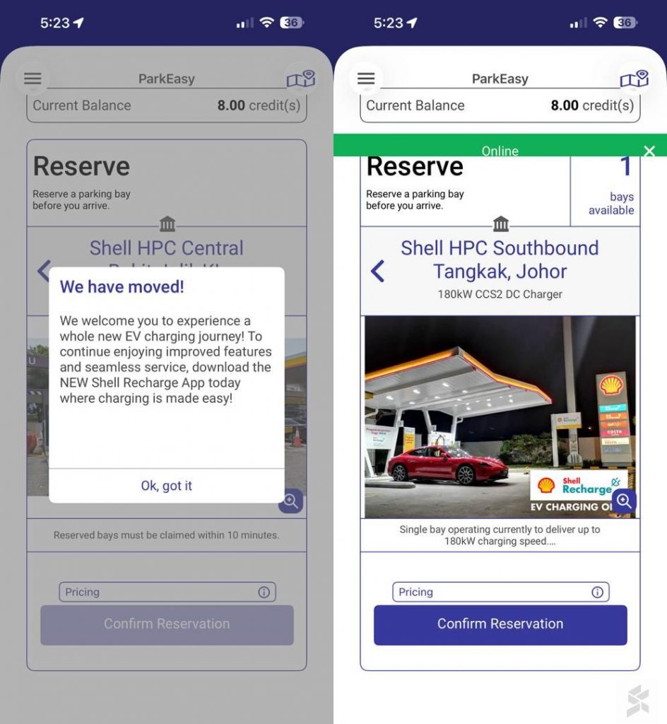 251016 shell recharge parkeasy app