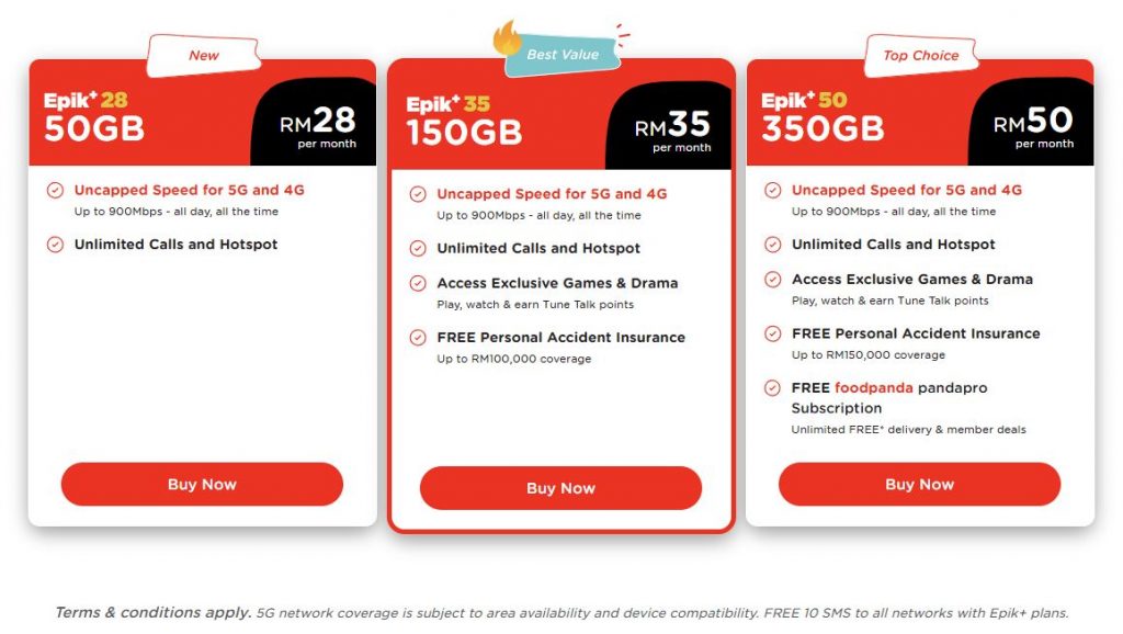 Tune Talk's new entry-level Epik+ 28 plan offers 50GB 5G data with hotspot 2 251104 tune talk epik 28 35 50 prepaid 1