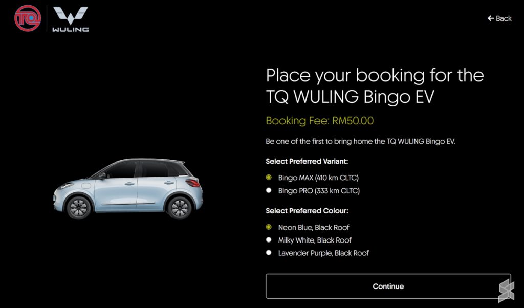 TQ Wuling Bingo Malaysia Open Booking