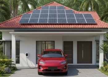 Home Rooftop Solar System with EV Charger