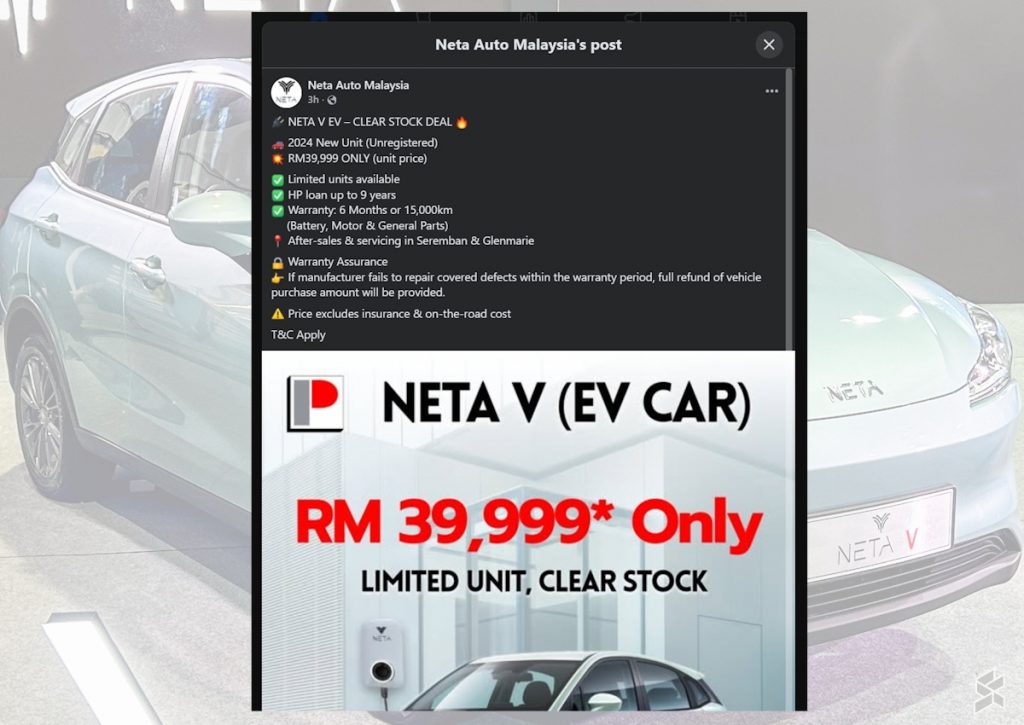 Neta V for RM40k Malaysia