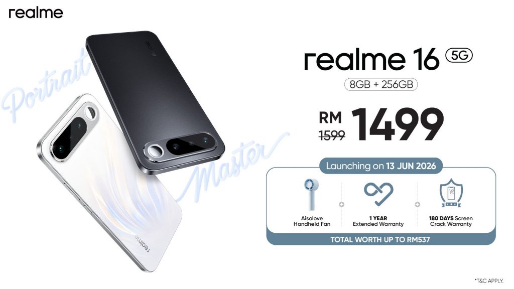 Realme 16 and 16T Malaysia: Slim 7,000mAh and 8,000mAh battery smartphones, now available from RM1,299 Realme 16 and 16T Malaysia: Slim 7,000mAh and 8,000mAh battery smartphones, now available from RM1,299