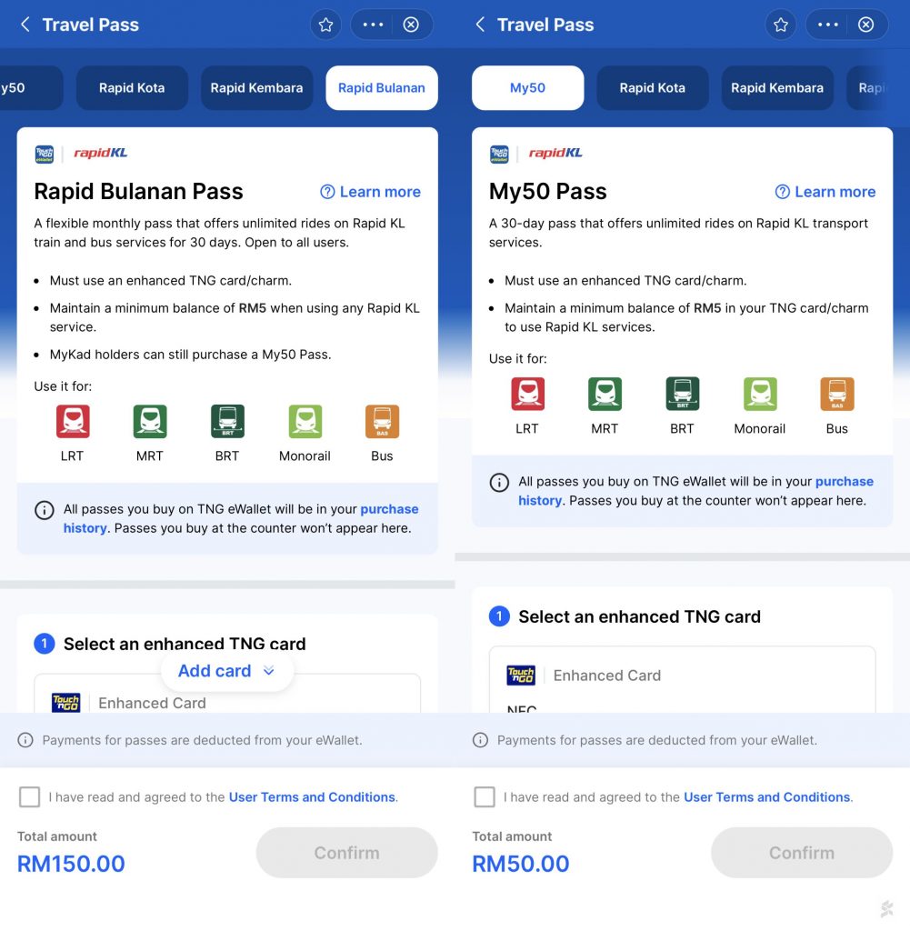 Rapid KL offers non-Malaysians unlimited ride pass for RM150 per month via TNG eWallet Rapid KL offers non-Malaysians unlimited ride pass for RM150 per month via TNG eWallet